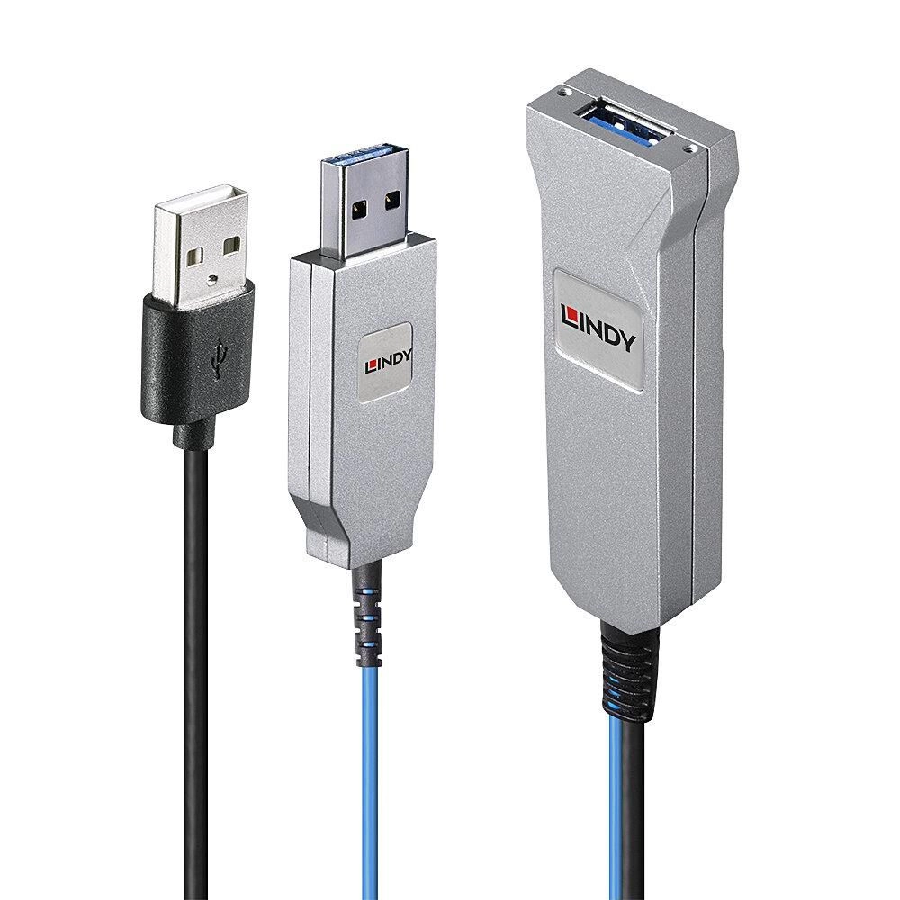 LINDY 30m Fibre Optic USB 3