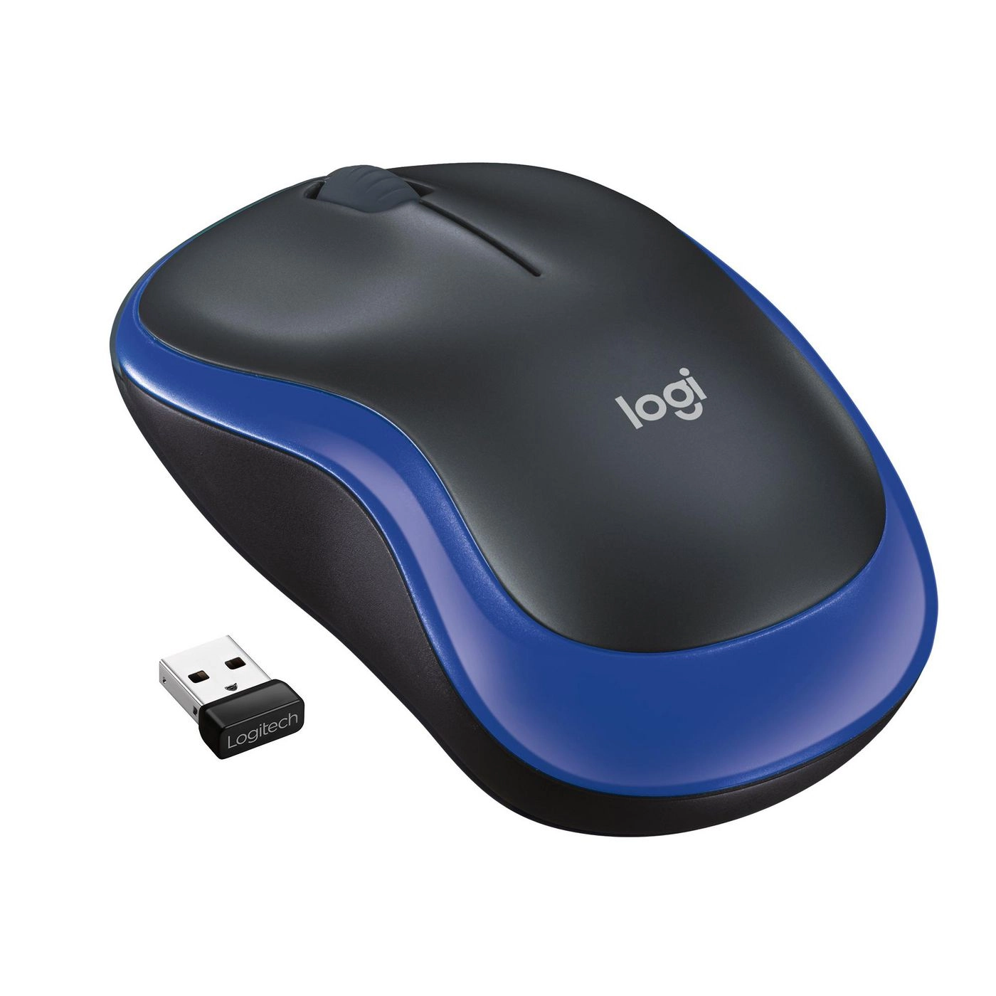 Logitech M185 kabellose Maus - blau