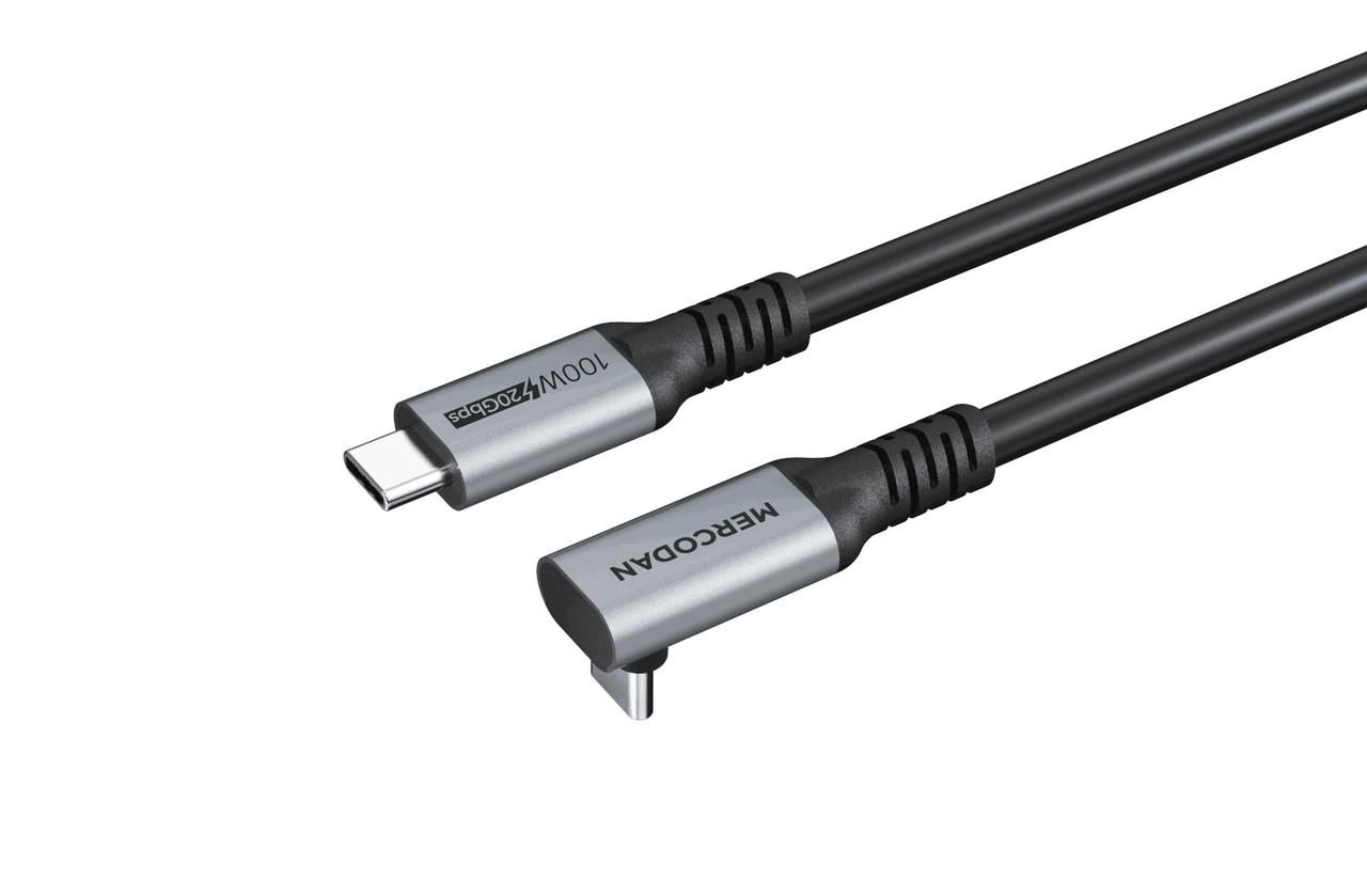 Kabel USB Mercodan vinklet 90� USB-C