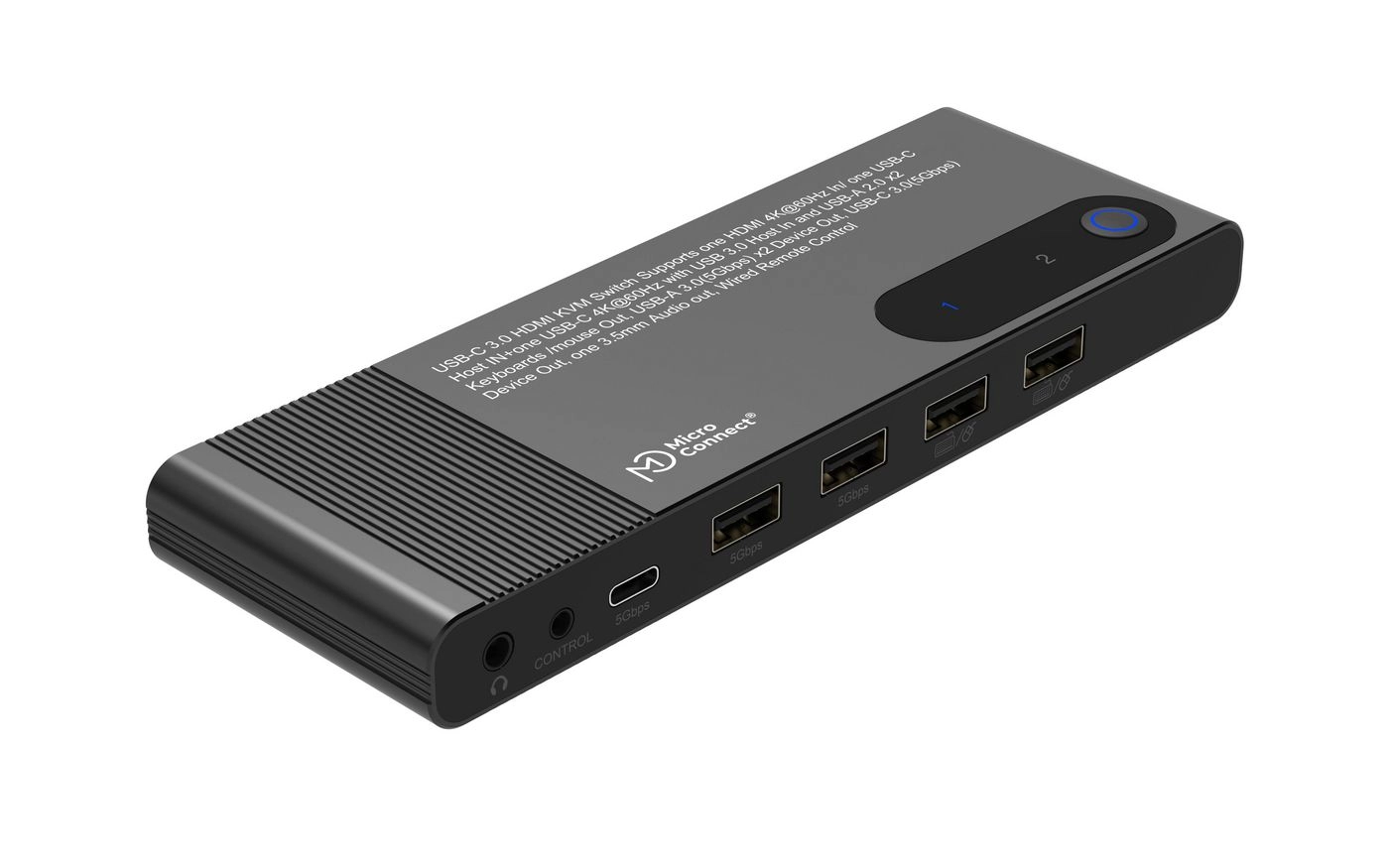 Microconnect HDMI  USB-C KVM Switch 2-Port