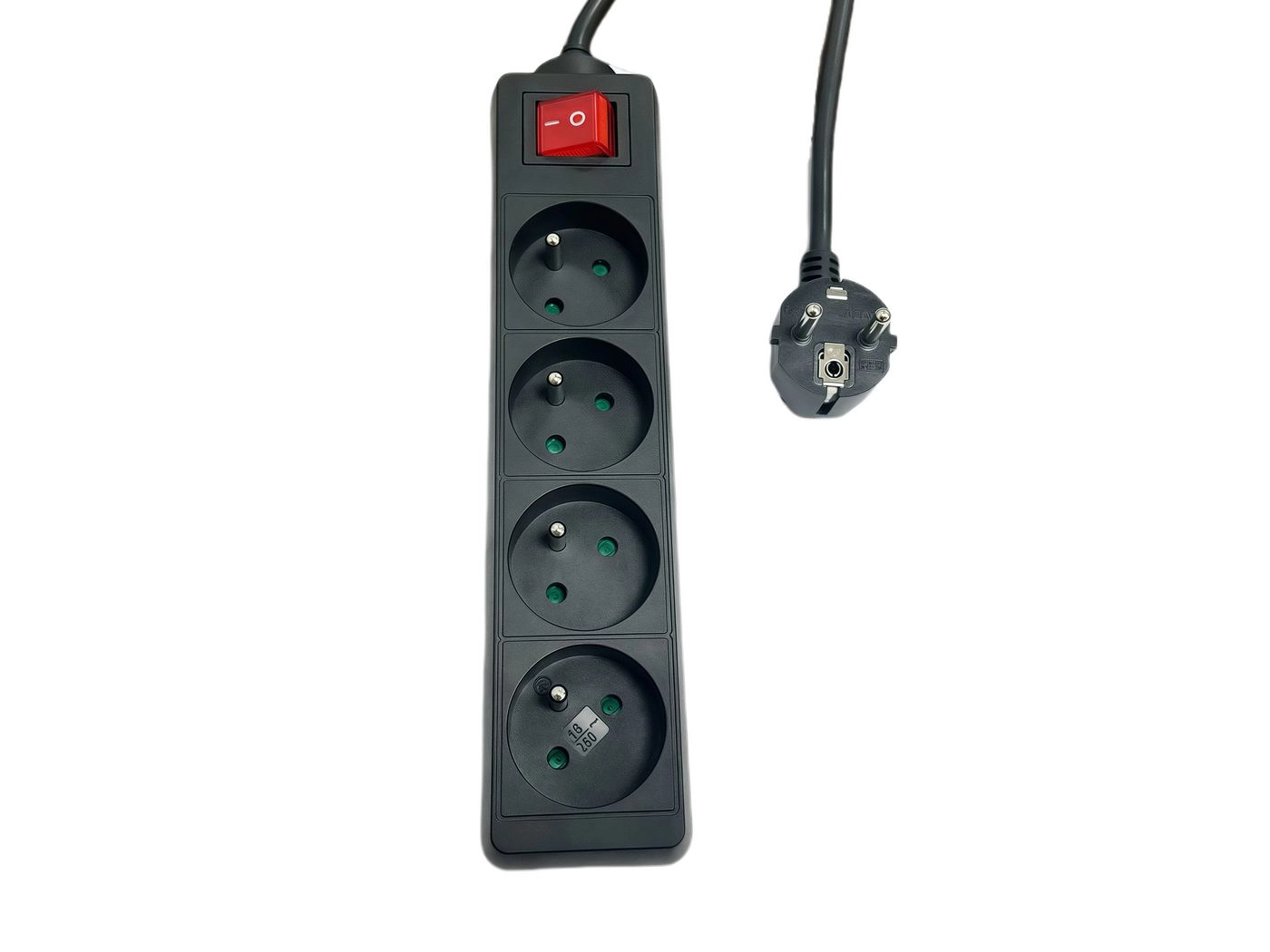 4-way Power Strip on/off 4-way Power