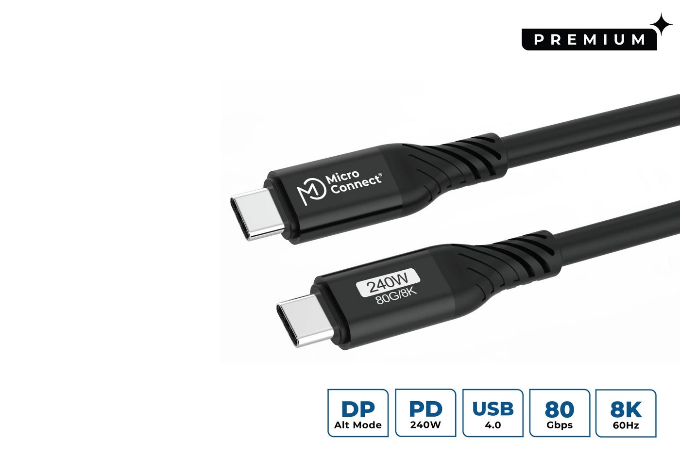 Microconnect USB4CC1-240W-80GBPS USB cable USB4 Gen