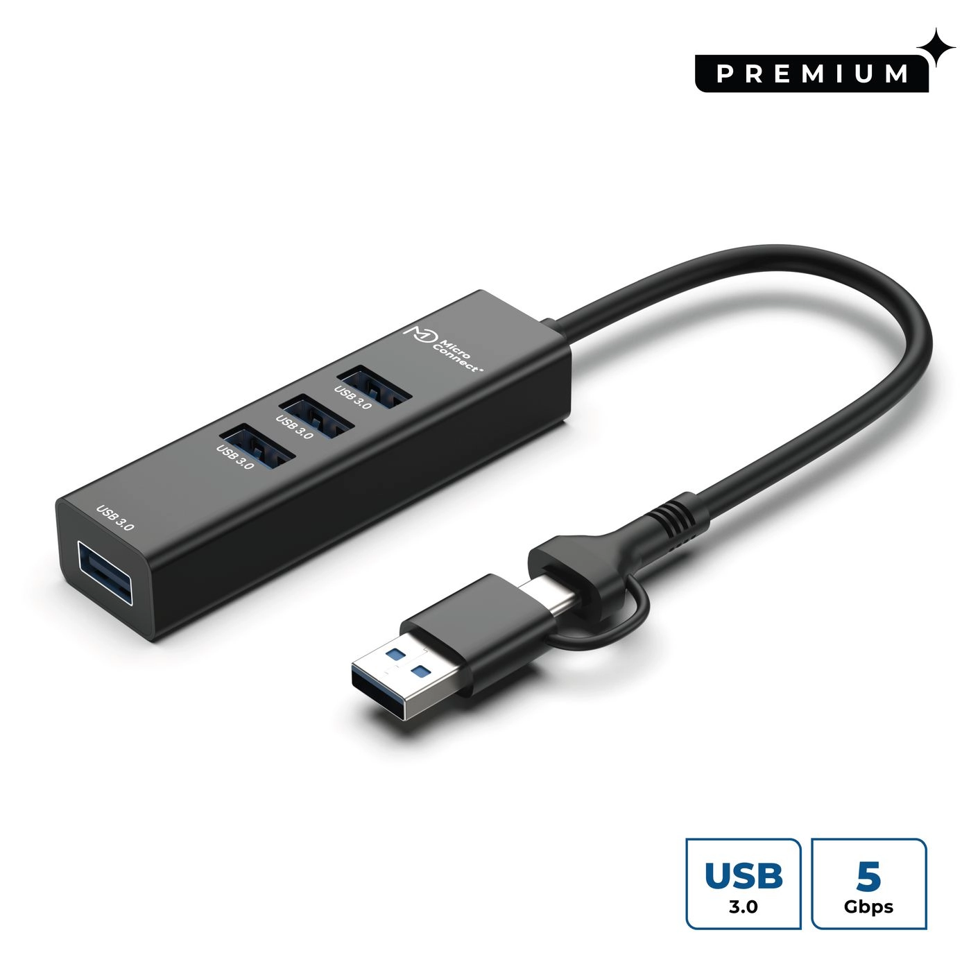 Microconnect USBHUB4-2IN1 interface hub USB 3