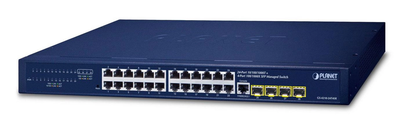 PLANET 24-Port 10/100/1000T + 4-Port 1G/2