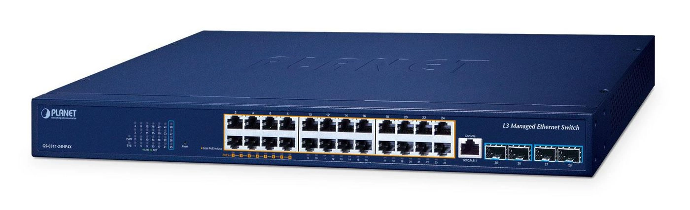 Planet GS-6311-24HP4X 24-Port Switch GS-6311-24HP4X Layer