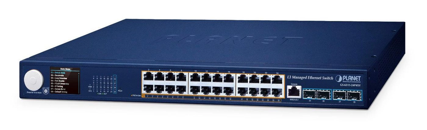 PLANET 24-Port PoE+ Managed Switch w/