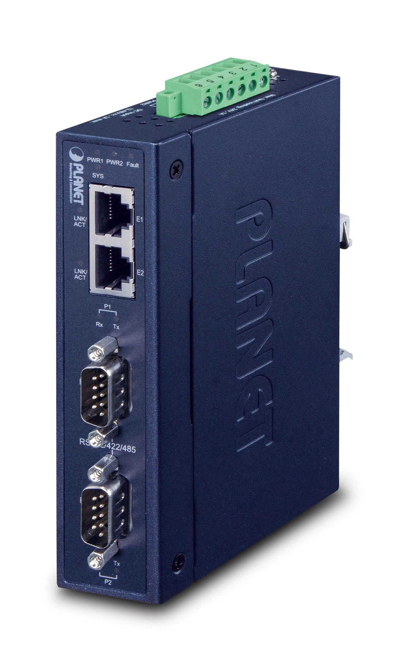 PLANET 2-Port RS232/RS422/RS485 Serial-Ethernet 2x10/100TX ICS-2200T