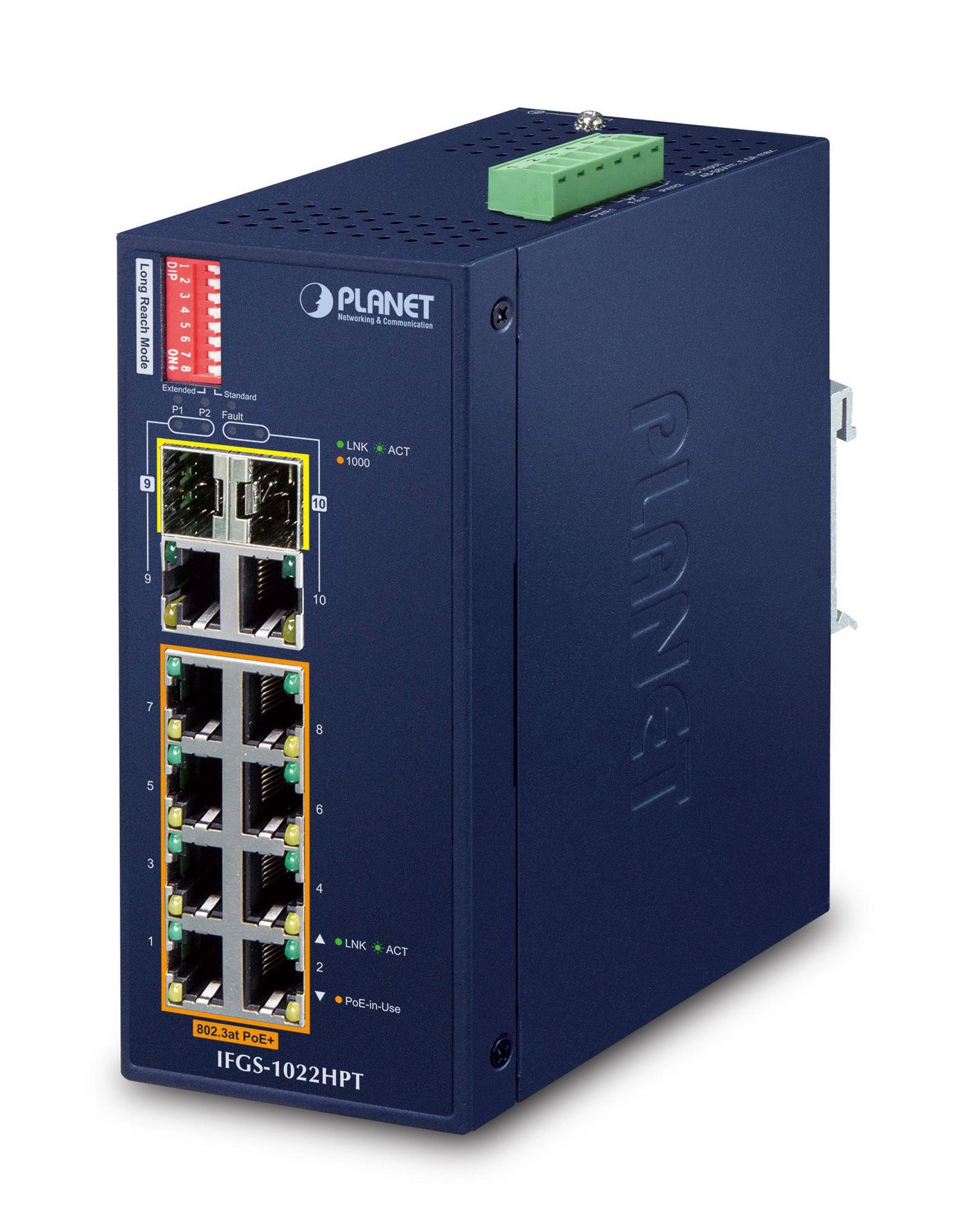 IFGS-1022HPT inductive switch 8x 100Mb PoE