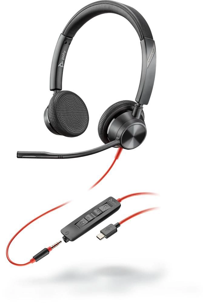 Poly Blackwire 3325 Headphones (Blackwire 3325
