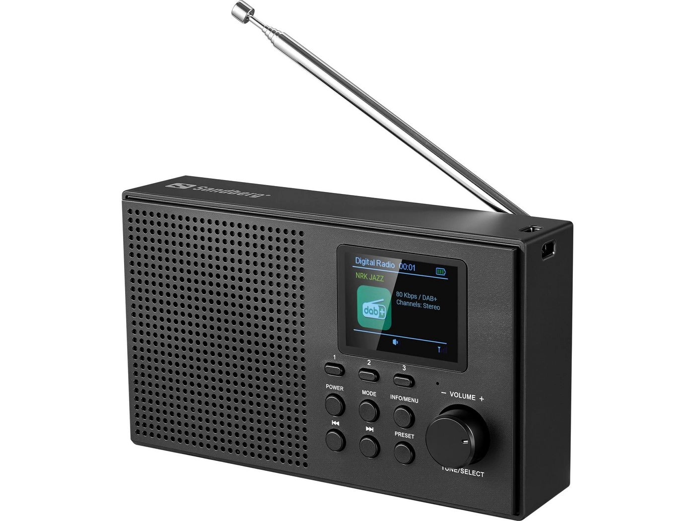 Sandberg Speaker Radio DAB+BT Recharge 421-39