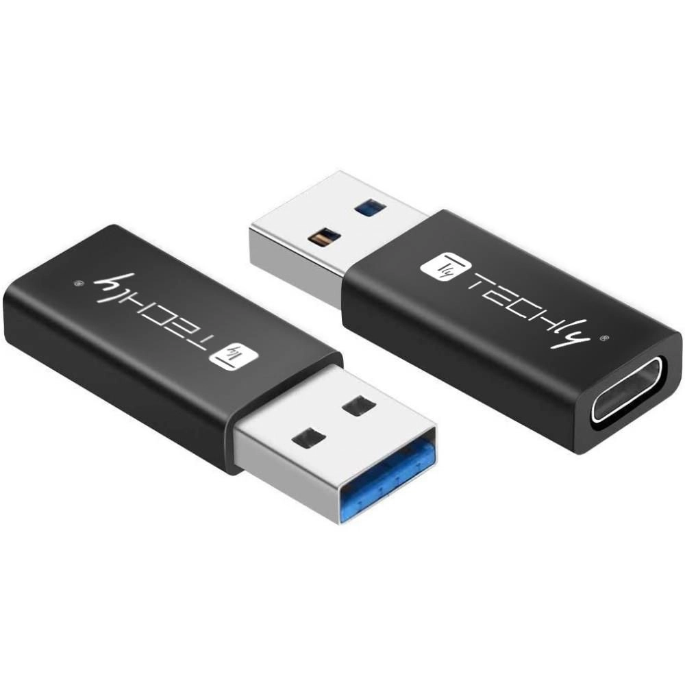 Techly Adapter USB-A M auf USB-C