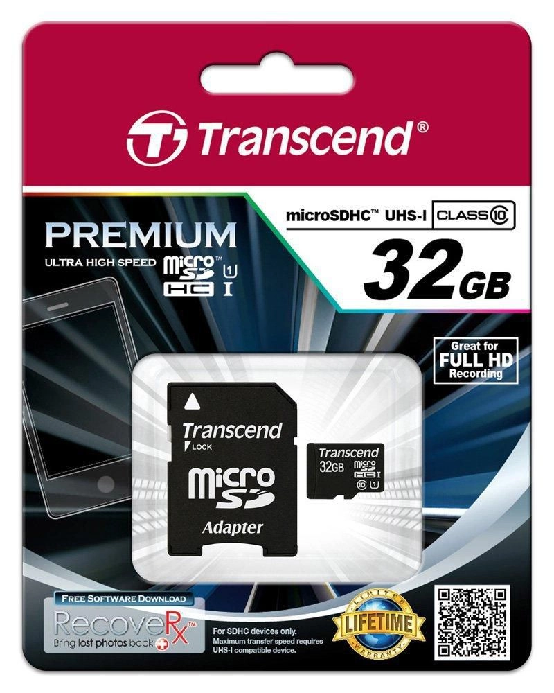 SD microSD Card 32GB Transcend SDHC