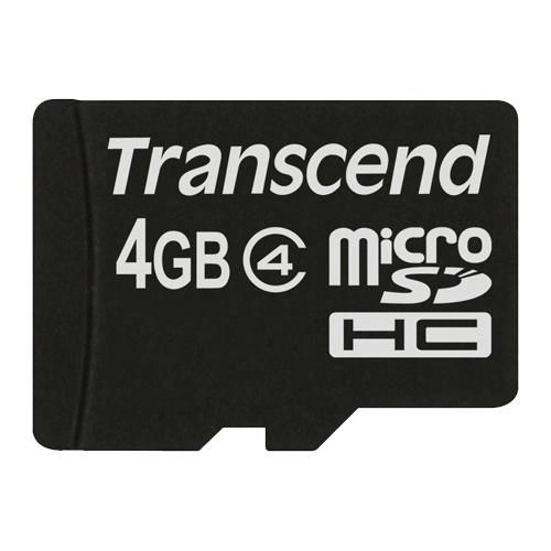 CARD 4GB Transcend microSDHC Class 4