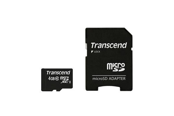 SD microSD Card 4GB Transcend SDHC