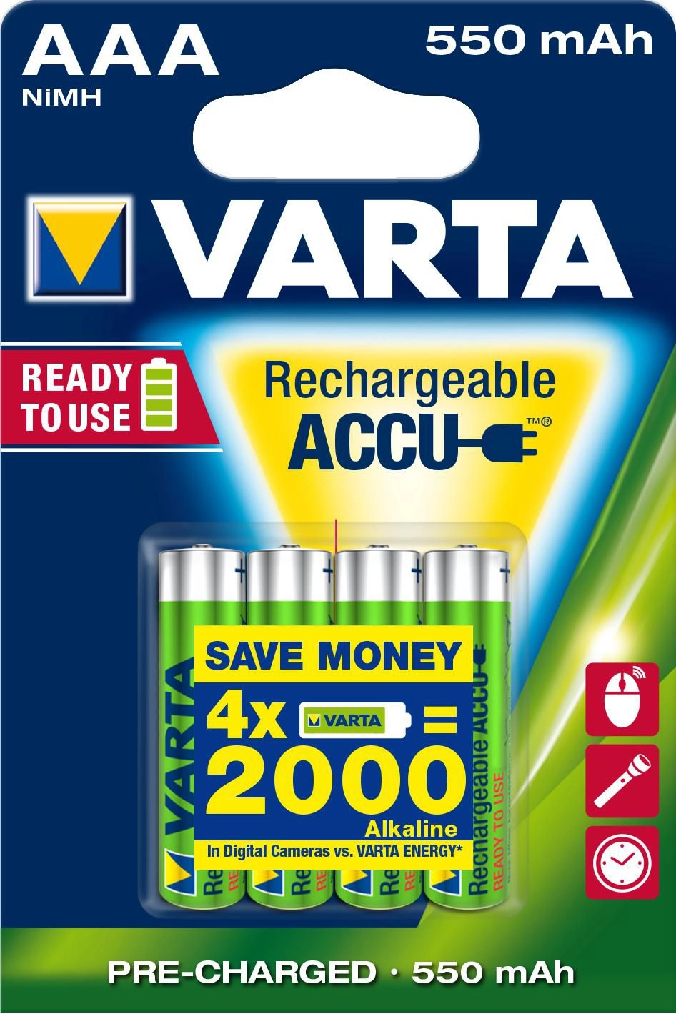 Varta AAA / R03 550mAh battery