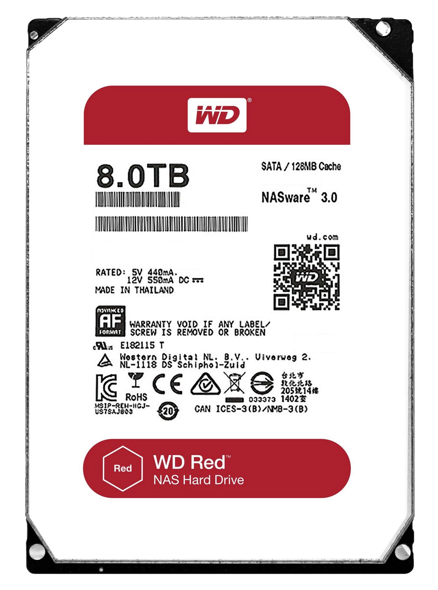 WD Red 8TB 24x7 WD80EFZX-RFB 5706998276087