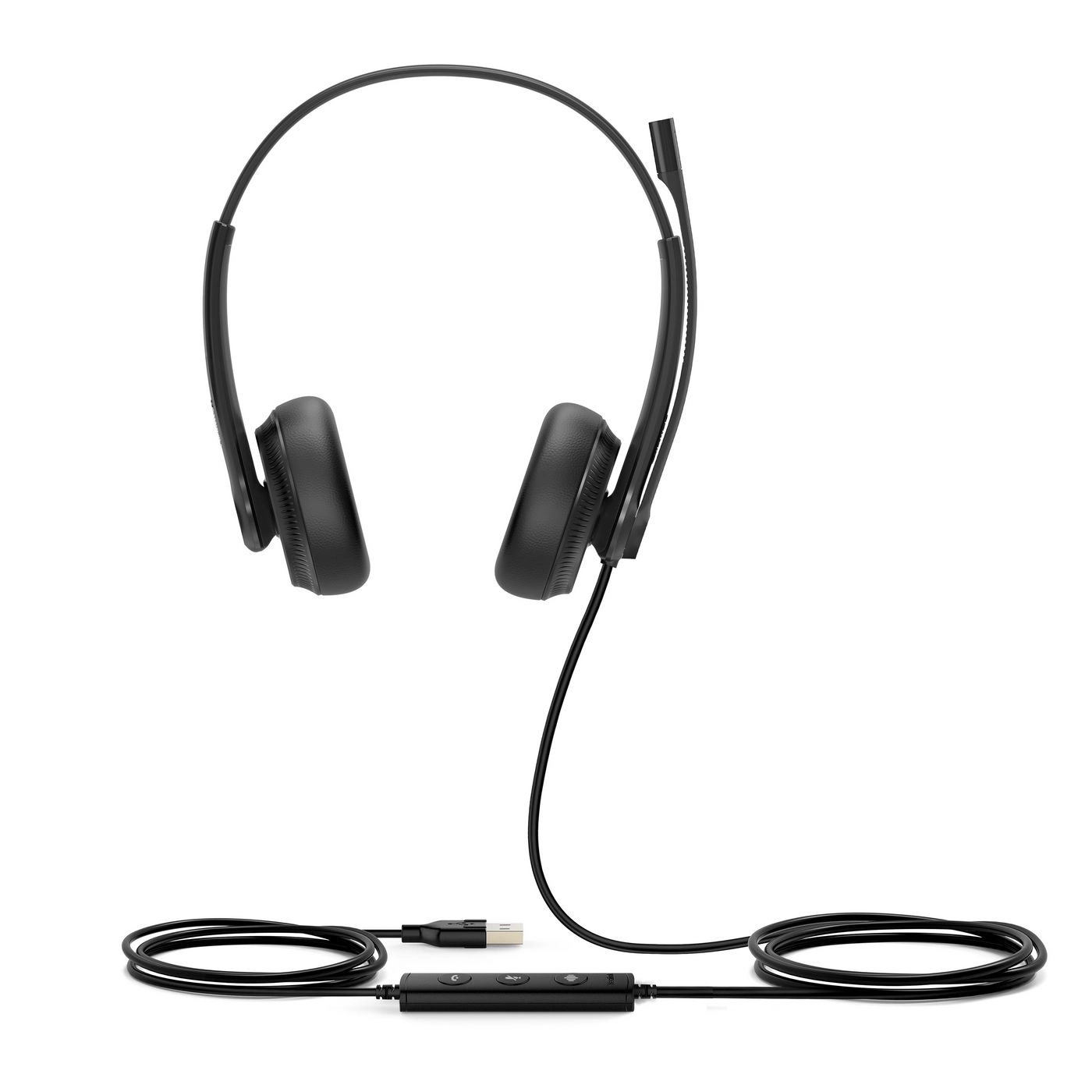 Yealink UH34 Dual UC austiņas Vadu galvas saite Biroja/zvanu centra A tipa USB — melns