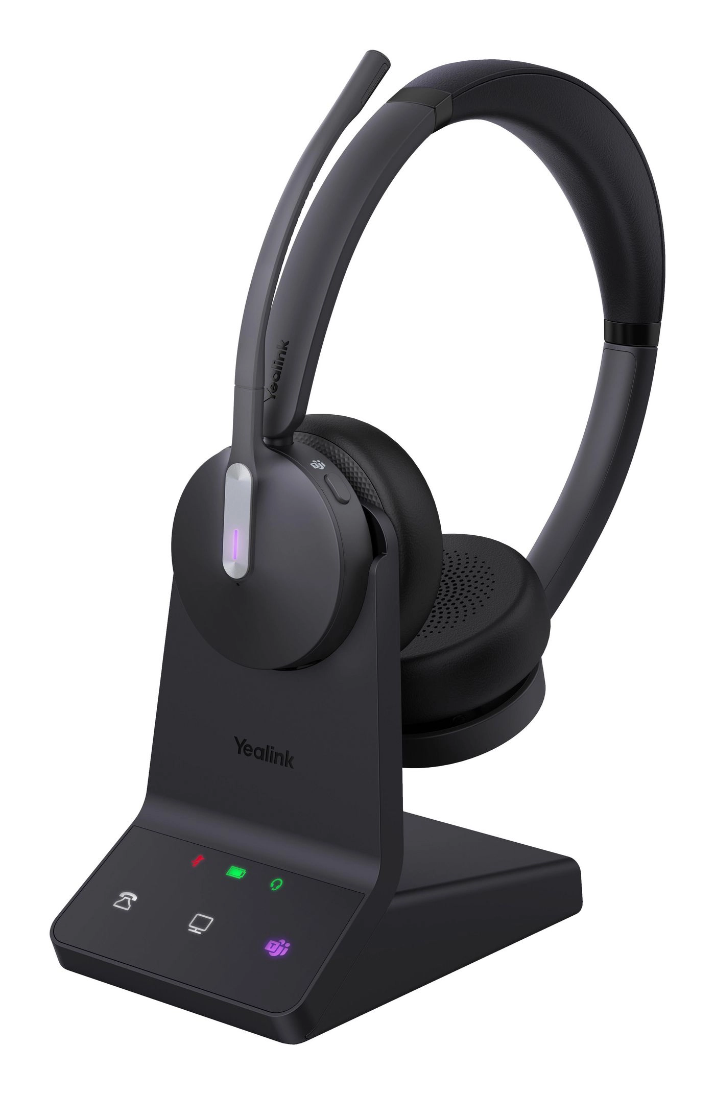 Yealink WH64 Dual Teams Headset Austiņas Bezvadu Birojs / zvanu centrs USB Veids-C Bluetooth Melns