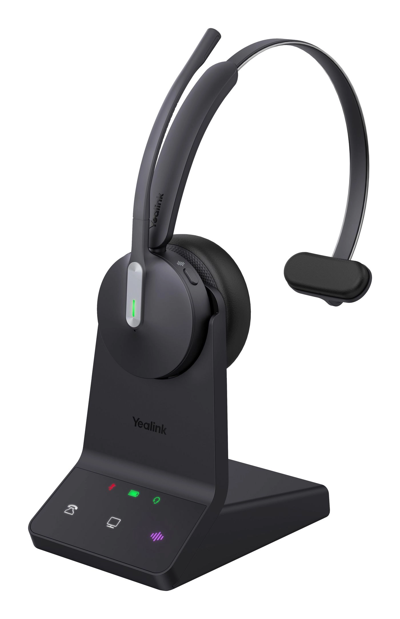 Yealink WH64 Mono UC Headset Austiņas Bezvadu Birojs / zvanu centrs USB Veids-C Bluetooth Melns