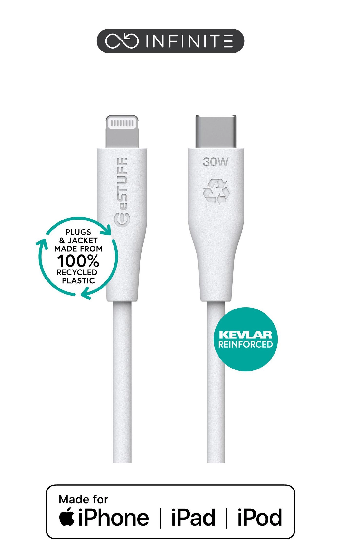 ESTUFF ES602170 lightning cable 1 m