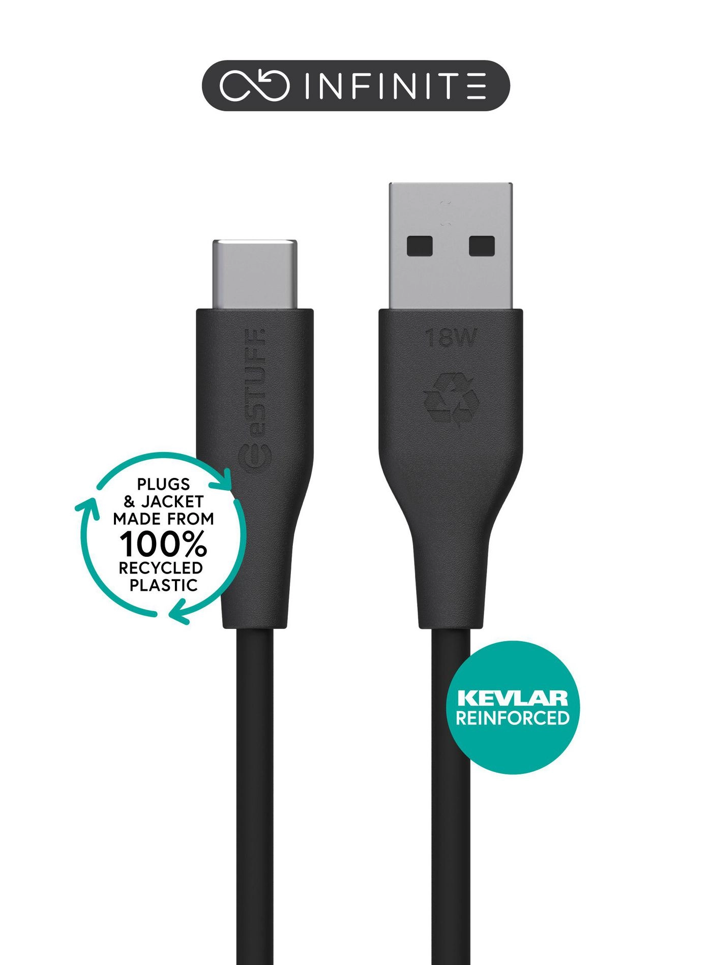 Kabel USB eStuff INFINITE (GRS) USB-C