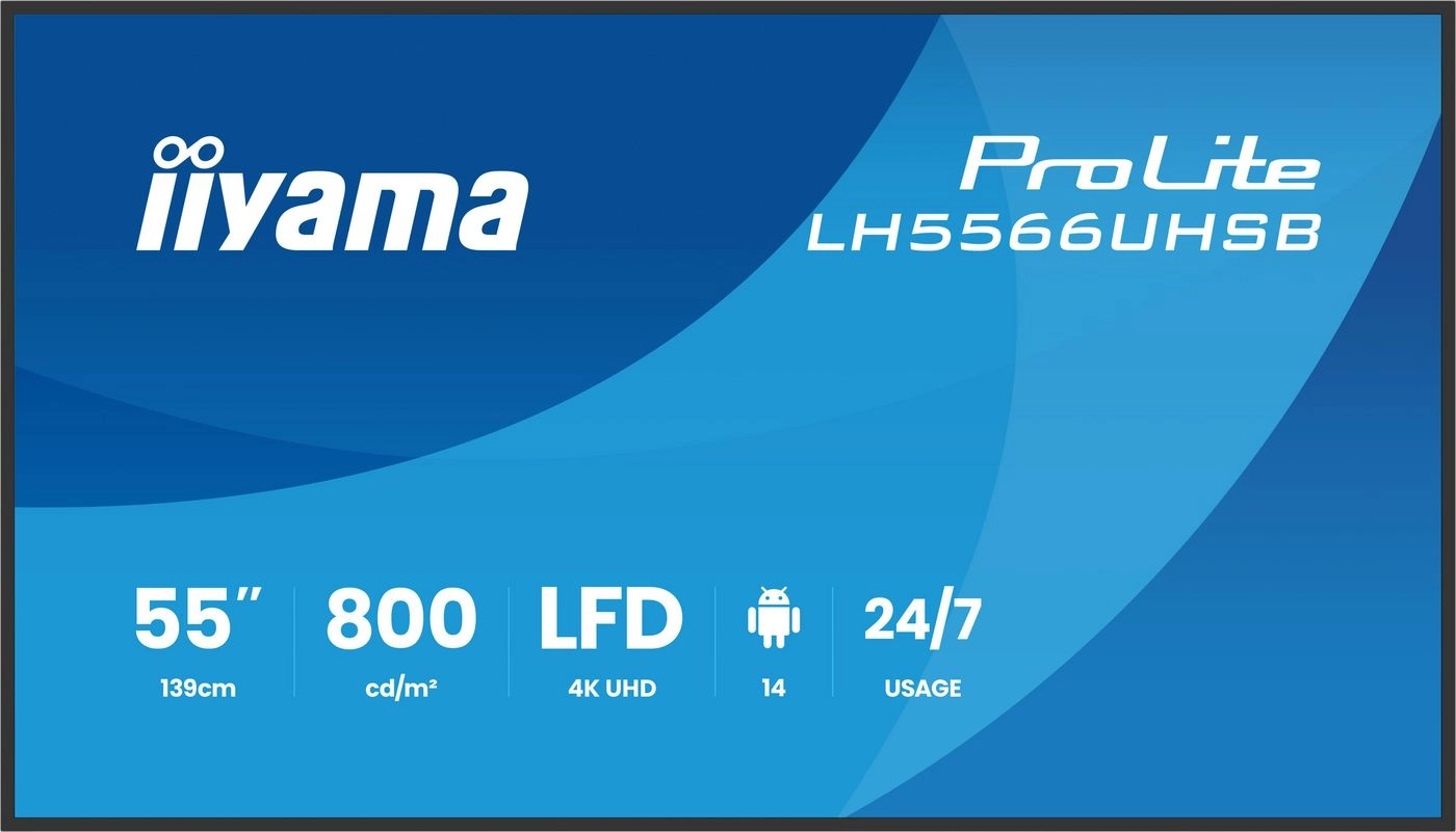 Iiyama LH5566UHSB-B1AG Signage Display Digital signage