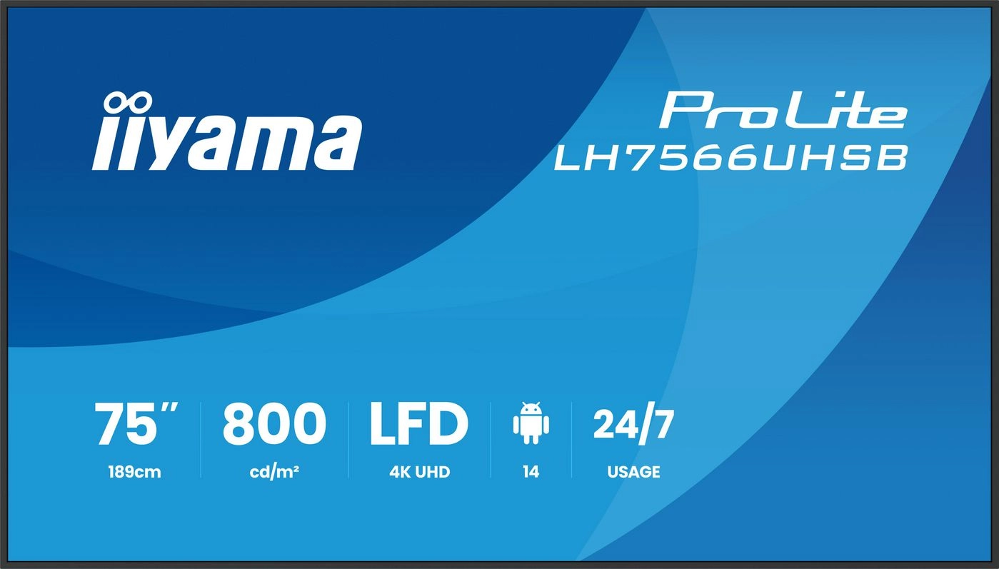 Iiyama LH7566UHSB-B1AG Signage Display Digital signage