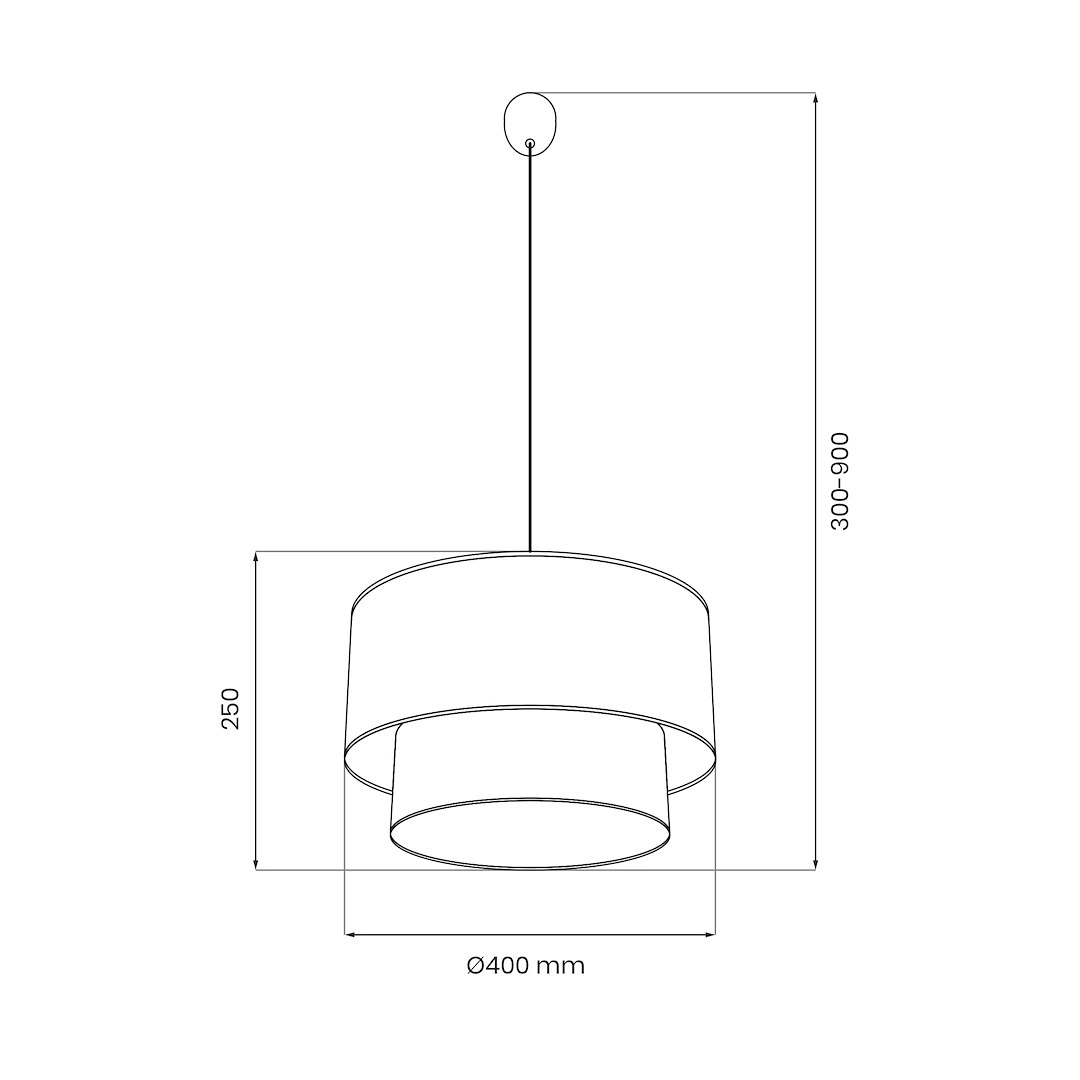 Hanging lamp BUENO 1xE27 5902693718284