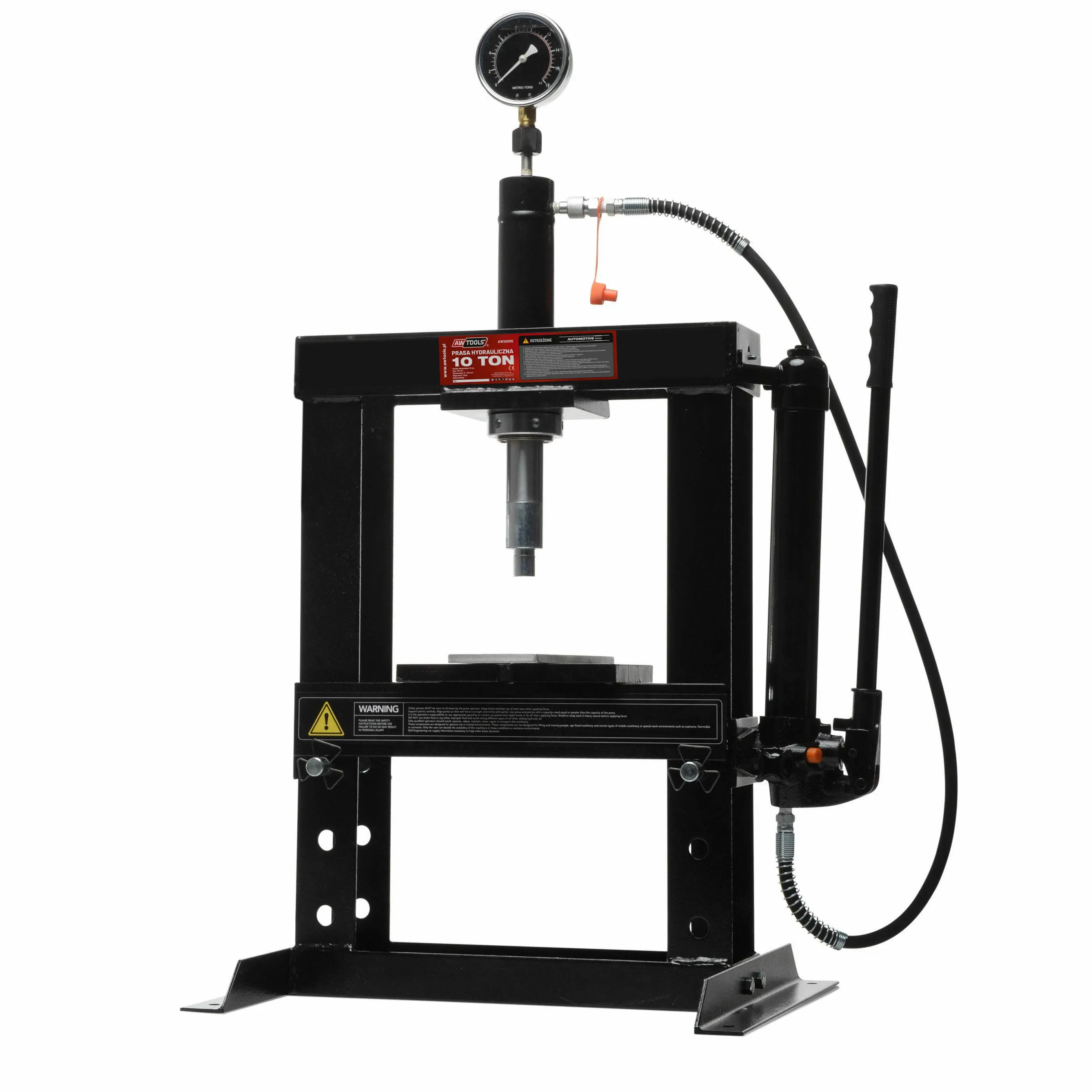 AWTools Hydraulic press with pressure gauge