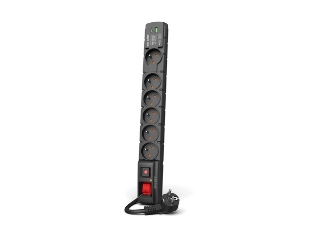 ACAR W2436 surge protector Black 6