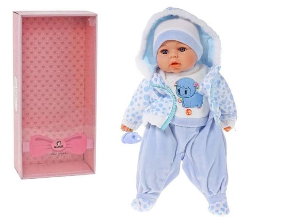 Baby doll 45 cm with pacifier