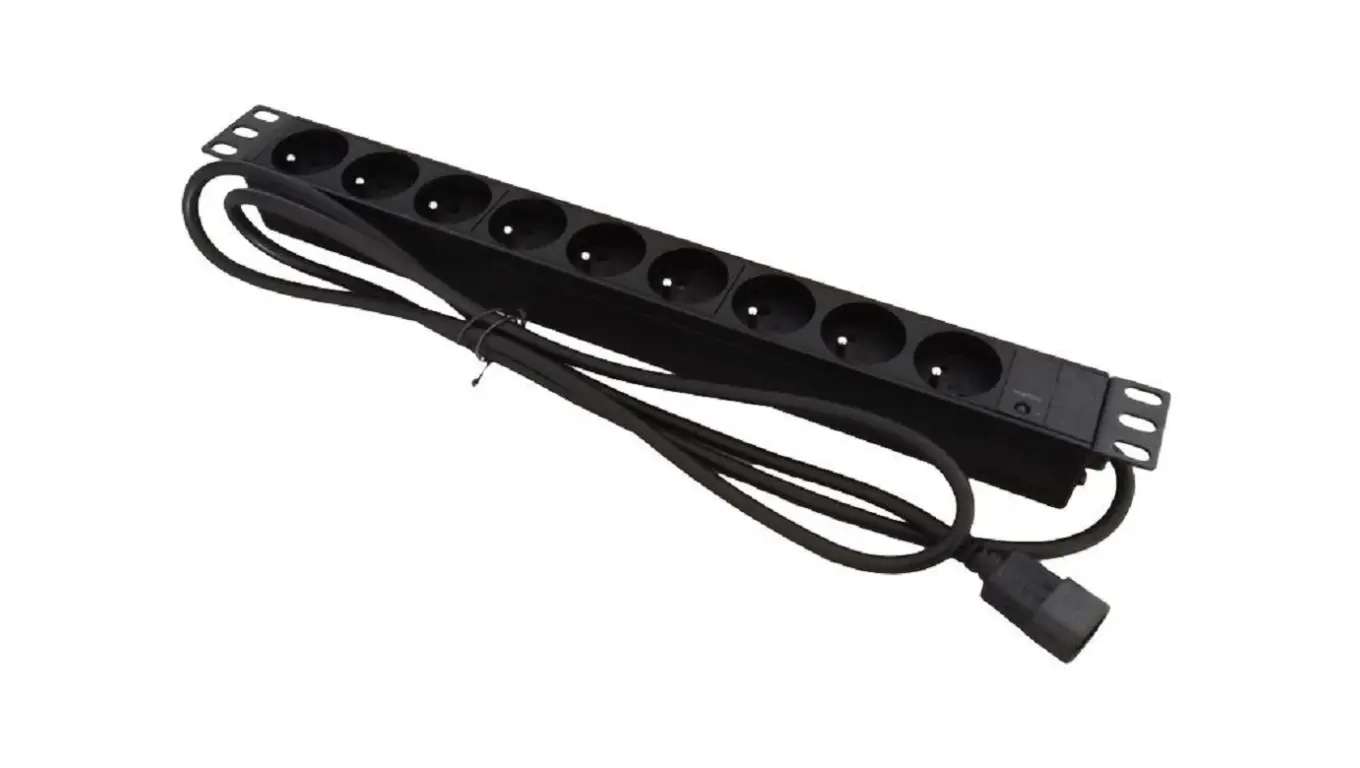 Listwa zasilająca 19``- 9x230V - wtyk