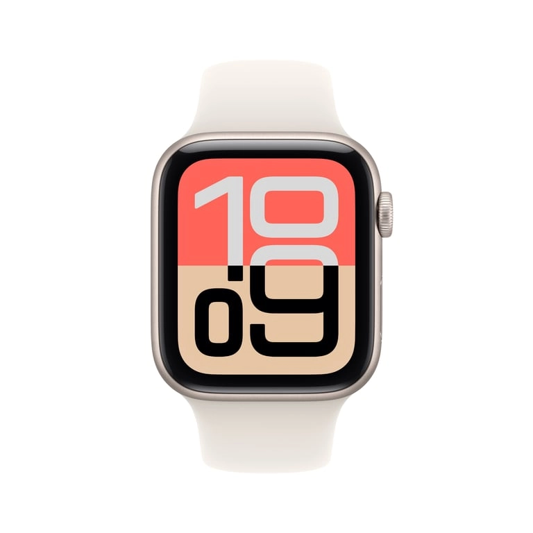 Apple Watch SE (3. paaudze) SE 3 GPS 44 mm Starlight alumīnija korpuss ar Starlight sporta aproci — M/L