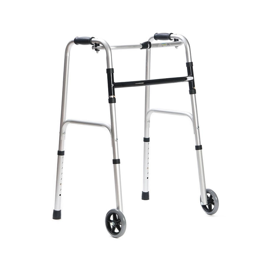 Walking frame rehabilitation with wheels (