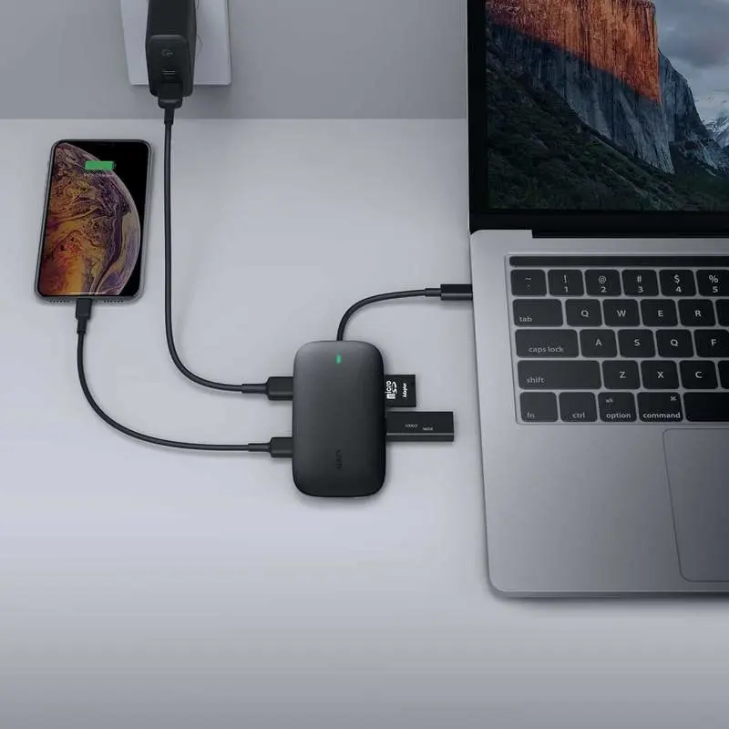 *AUKEY CB-C71 HUB USB-C8w1 RJ45 HDMI
