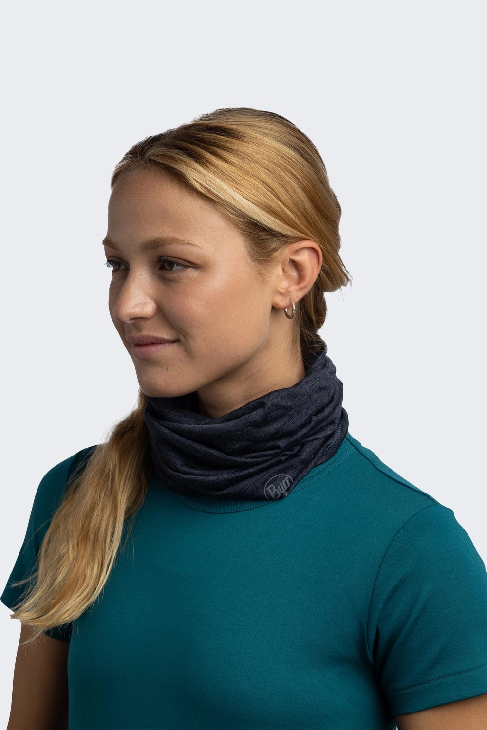 Buff Merino Lightweight Solid Tube Scarf