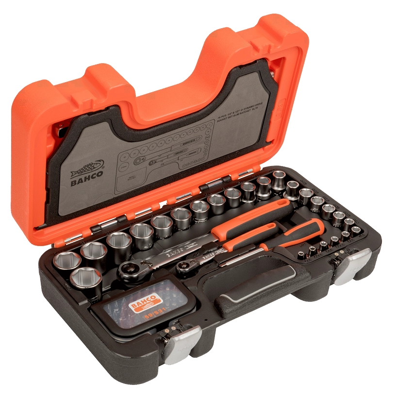 BAHCO KEY SET SLIM 79pcs. 1/2"
