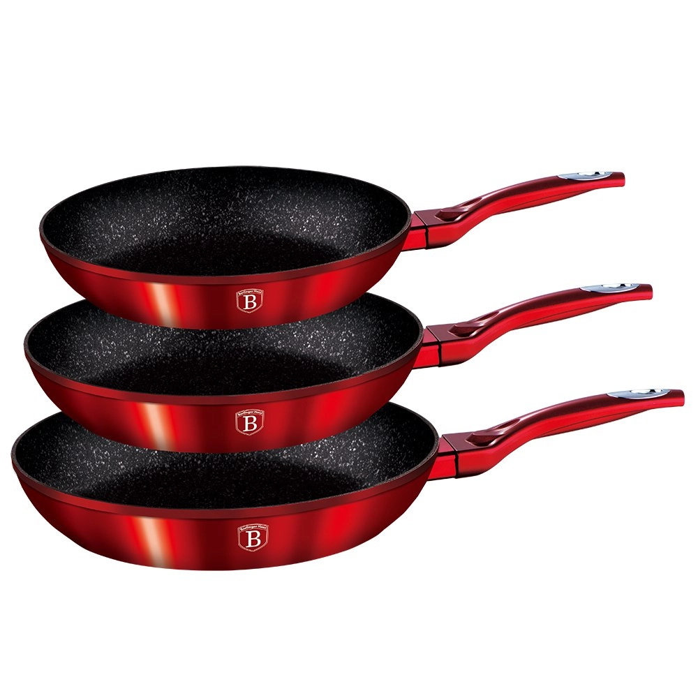 SET OF 3 GRANITE PANS BERLINGER