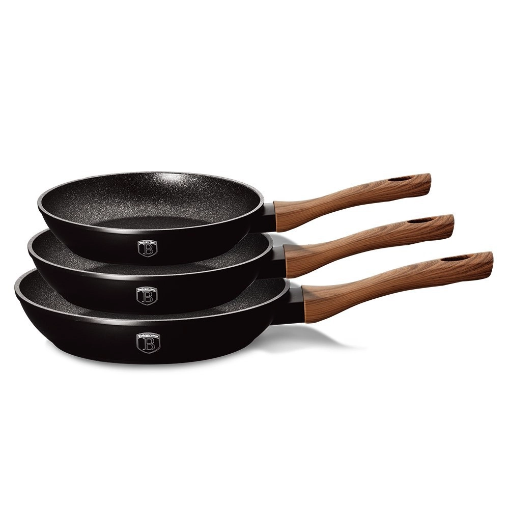 SET OF 3 GRANITE PANS BERLINGER