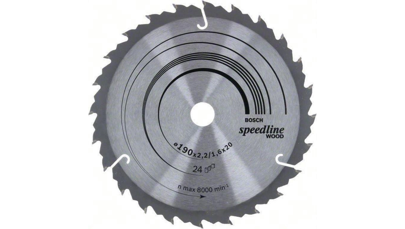 Bosch SPEEDLINE WOOD 190x2.4x20mm 24Z