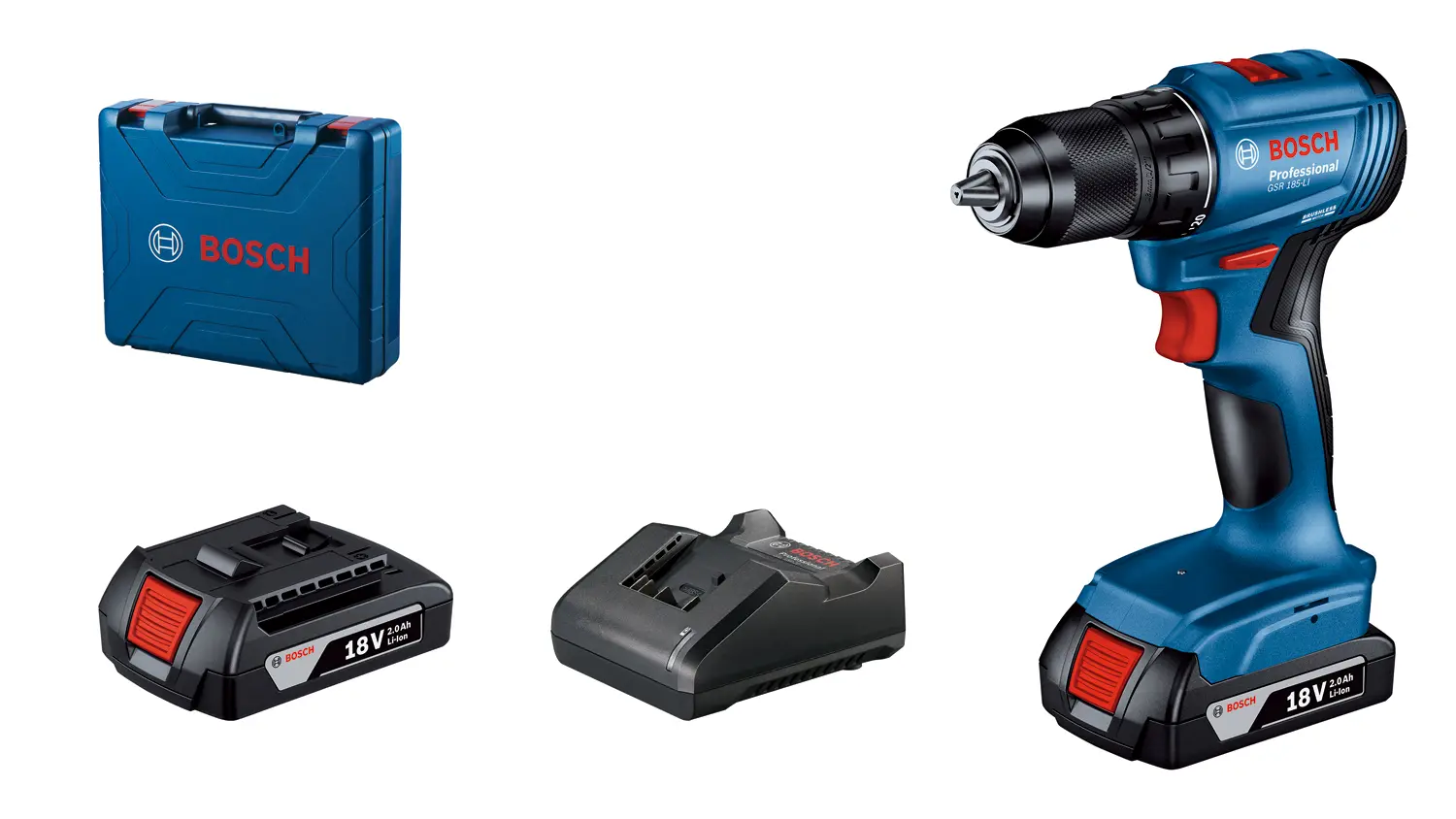 CORDLESS DRILL GSR 185-LI 18V 2X2