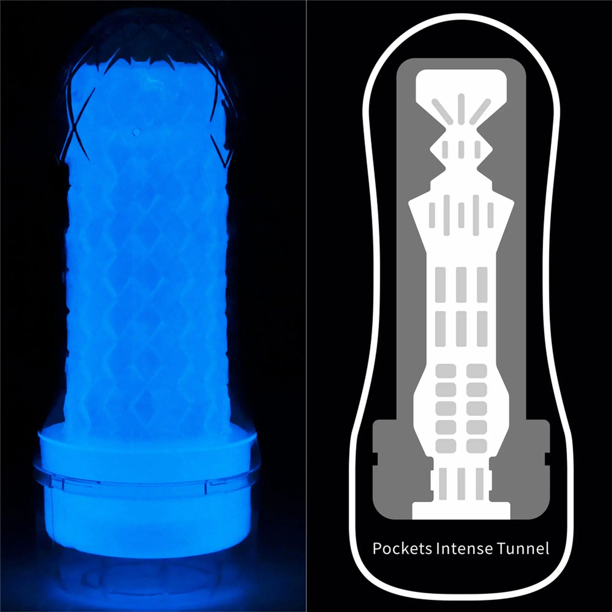 Masturbator glowing at night protrusions tight