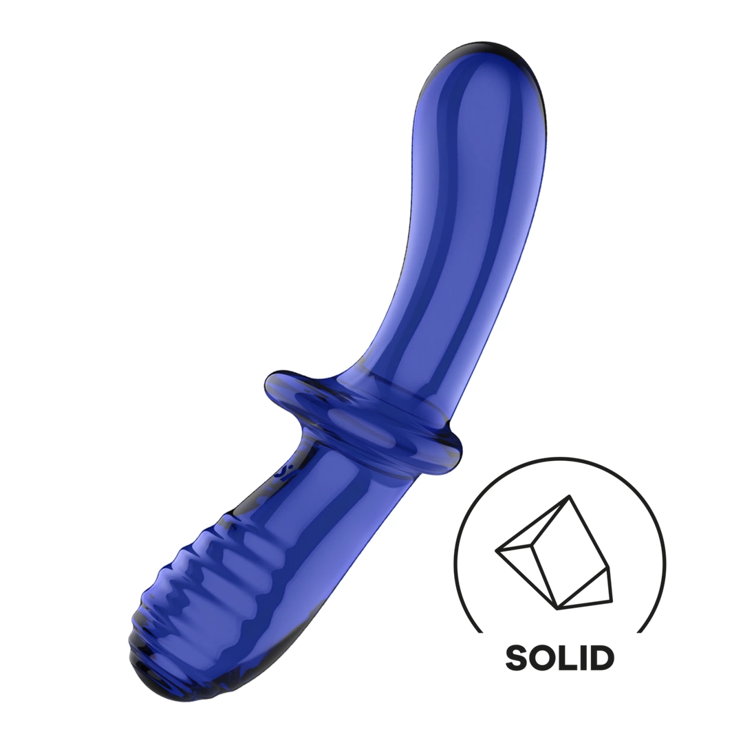 SATISFYER_Double Crystal Glass Dildo szklane dildo