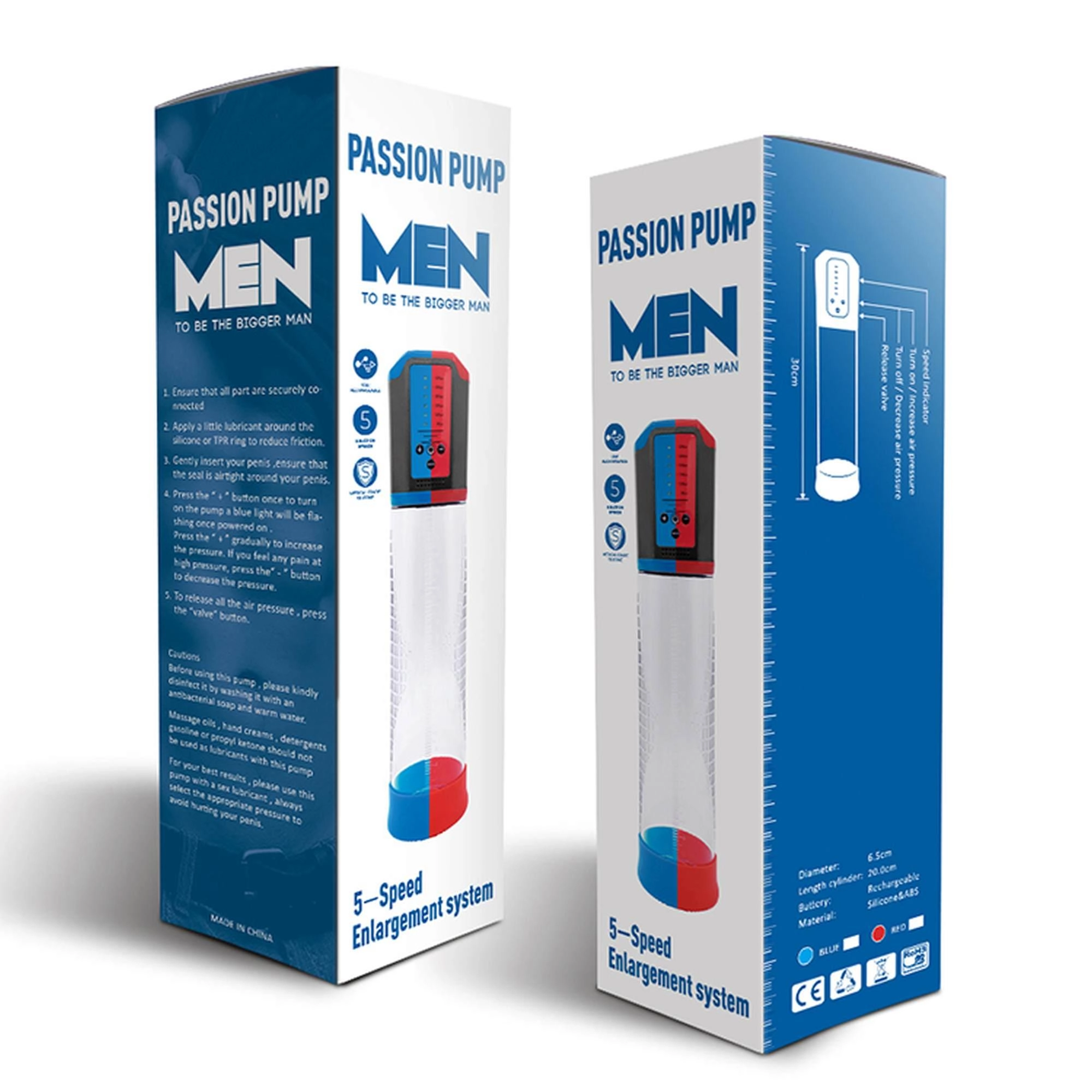 Electric penis pump with thickening adjustment