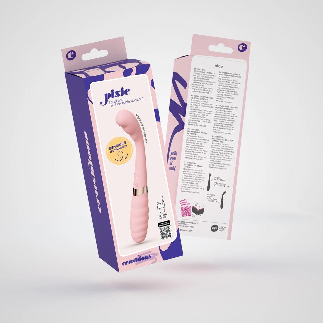 Crushious Pixie Flexible Dual-Ended Vibrating Massager