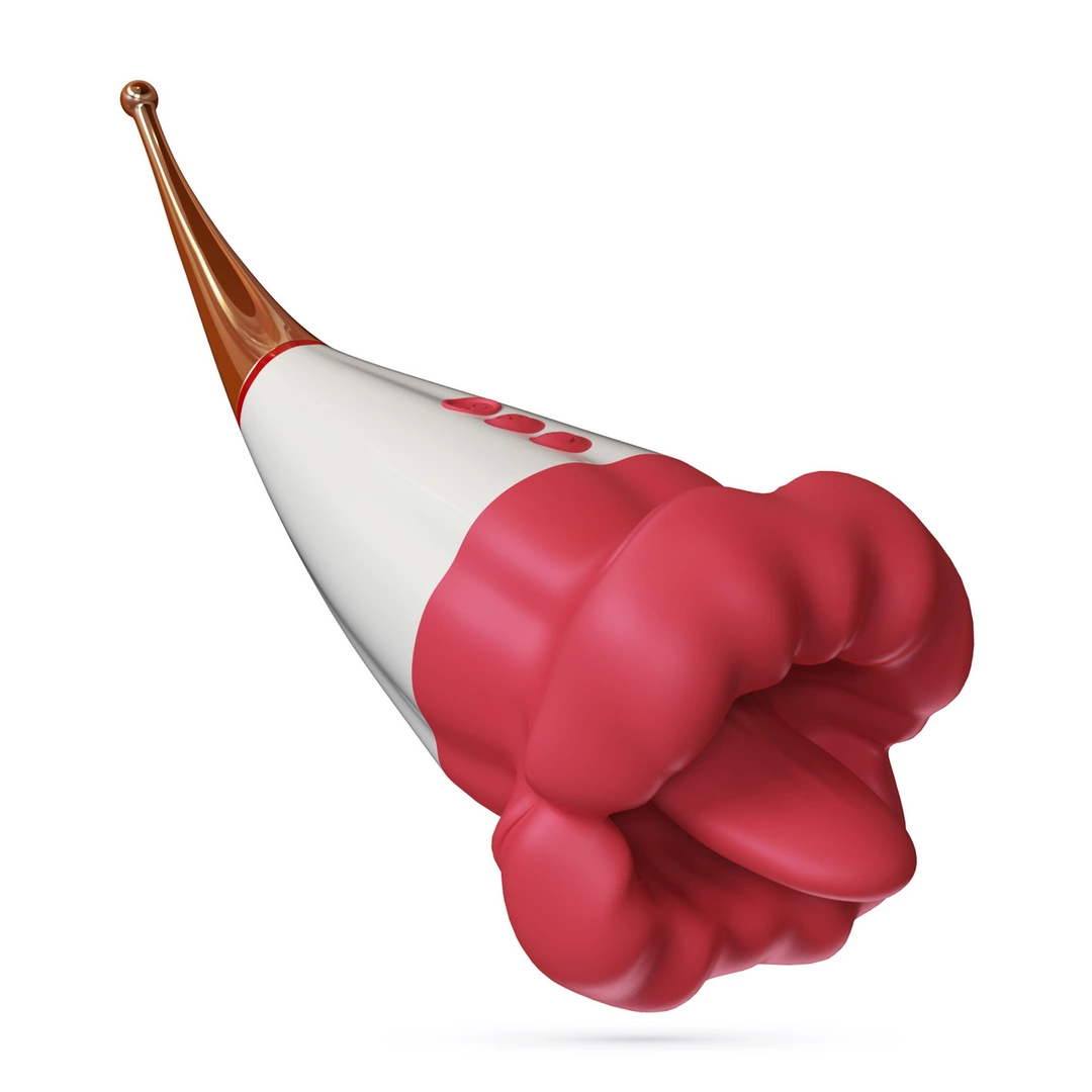 Jagger Double-Ended Vibrating Stimulator Red Silicone