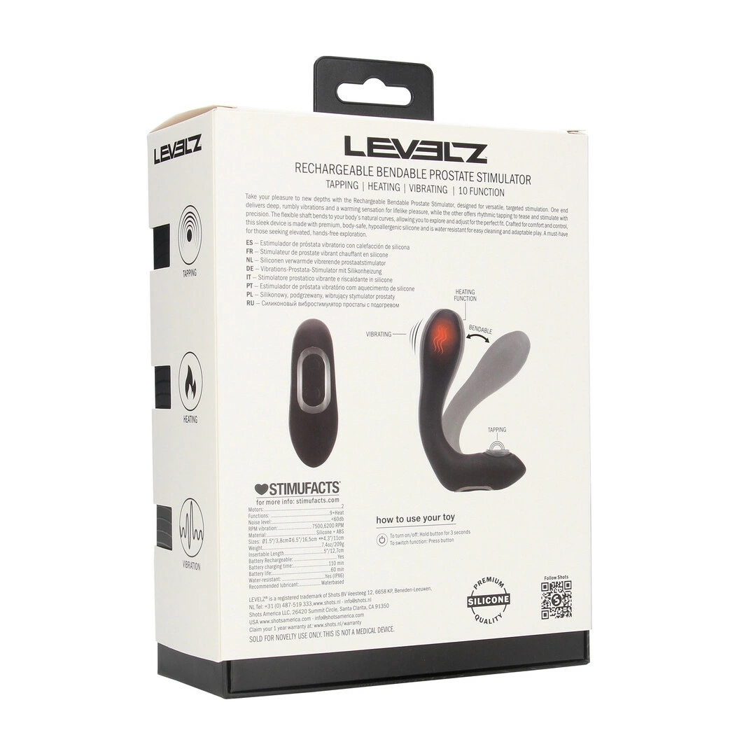 Vibrating Heating Bendable Tapping Silicone Prostate
