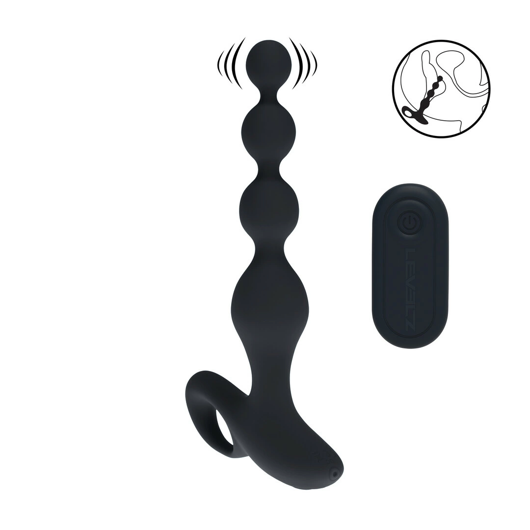 Remote Control Beaded Vibrating Silicone Anal
