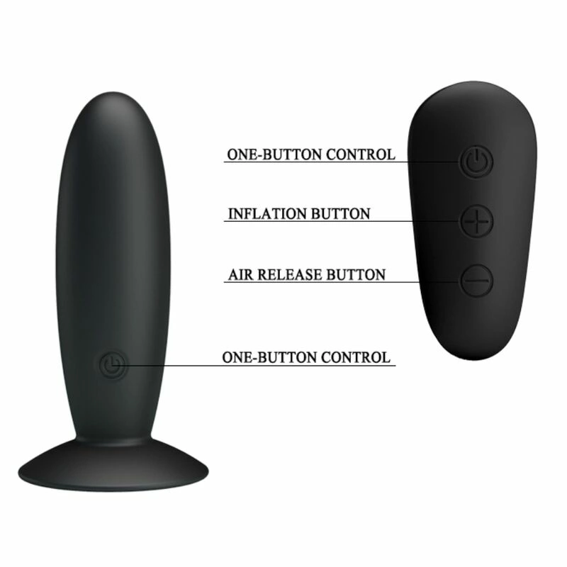 Vibrating silicone butt plug 11 cm