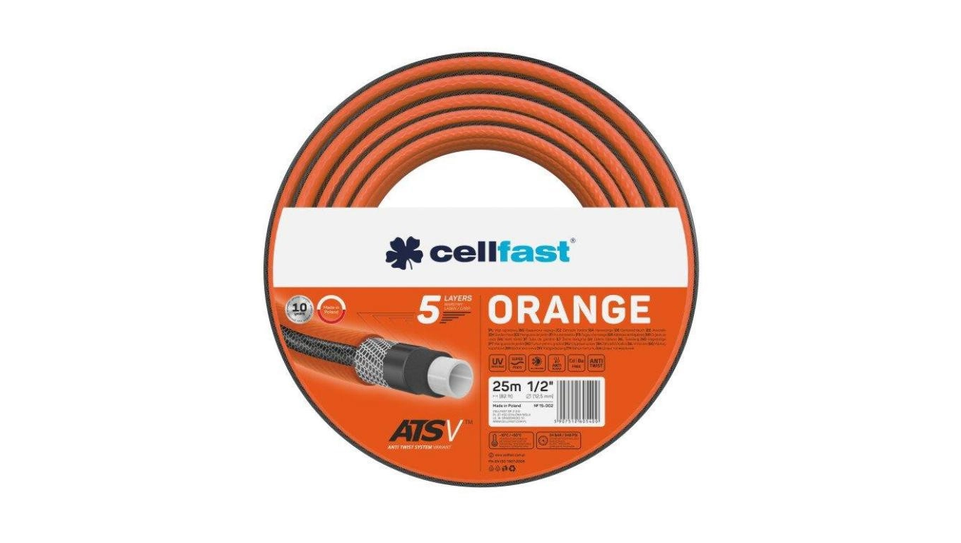 Cellfast Garden hose ORANGE 3/4`` 25m